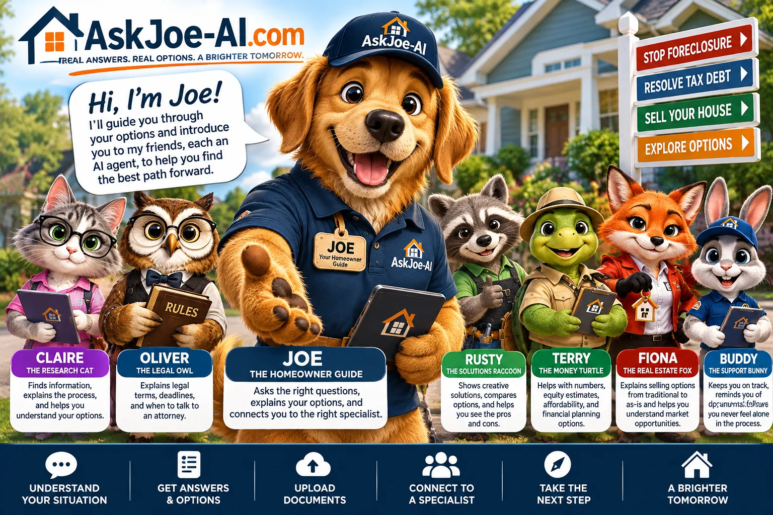 Joe the Homeowner Guide and his friends